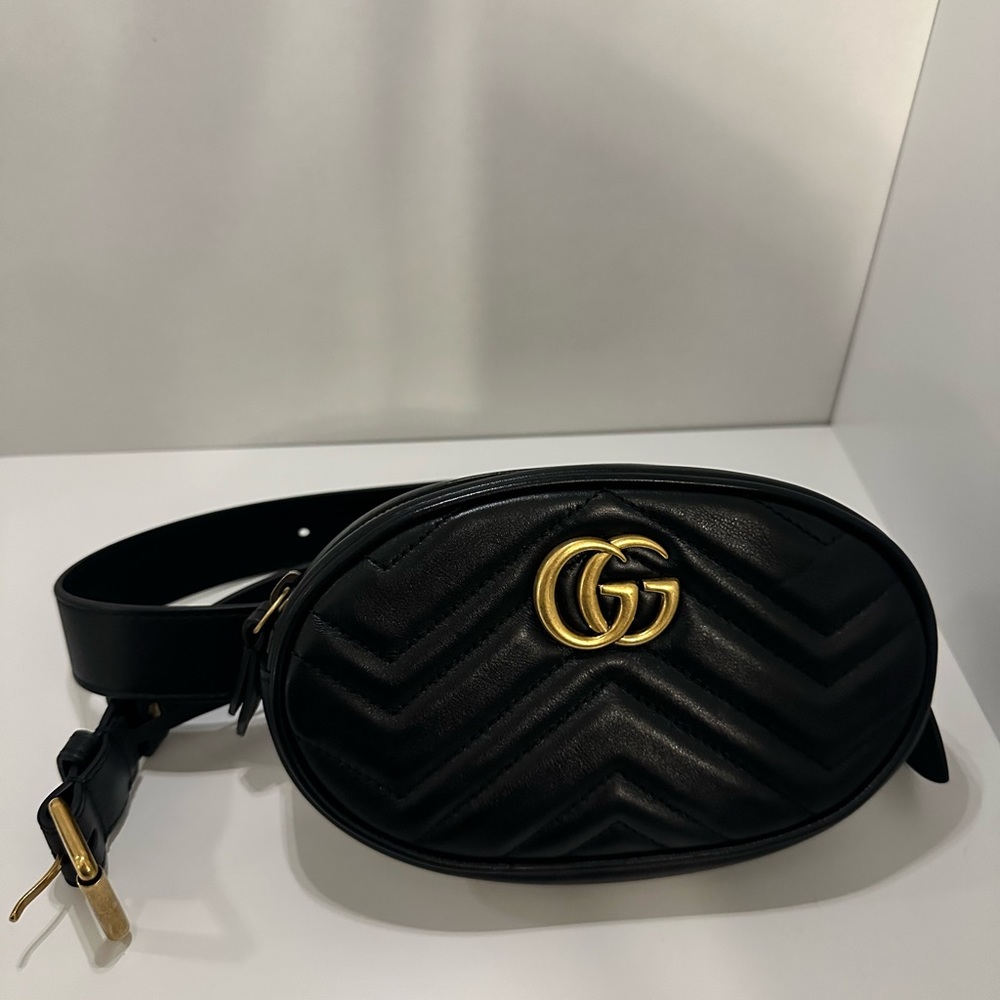 *Authentic* Gucci GG Marmont Matelasse Calfskin Belt Bag